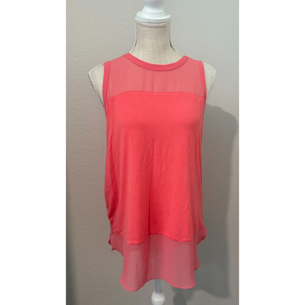 Vince Camuto Women's Flowy Mixed Media Sleeveless Tank Shirt Bundle Vibrant - M - Picture 2 of 11